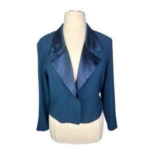 Vintage 80’s Leslie Belle Satin Blazer - Size 18